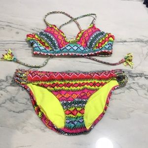 Nanette Lepore Tribal Braided Crossback Bikini